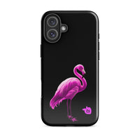 tsgabrielle® • Flamant🦩 Rose • Tough Case Compatible with iPhone® • Latest Models • iPhone 16 Plus Gloss Black