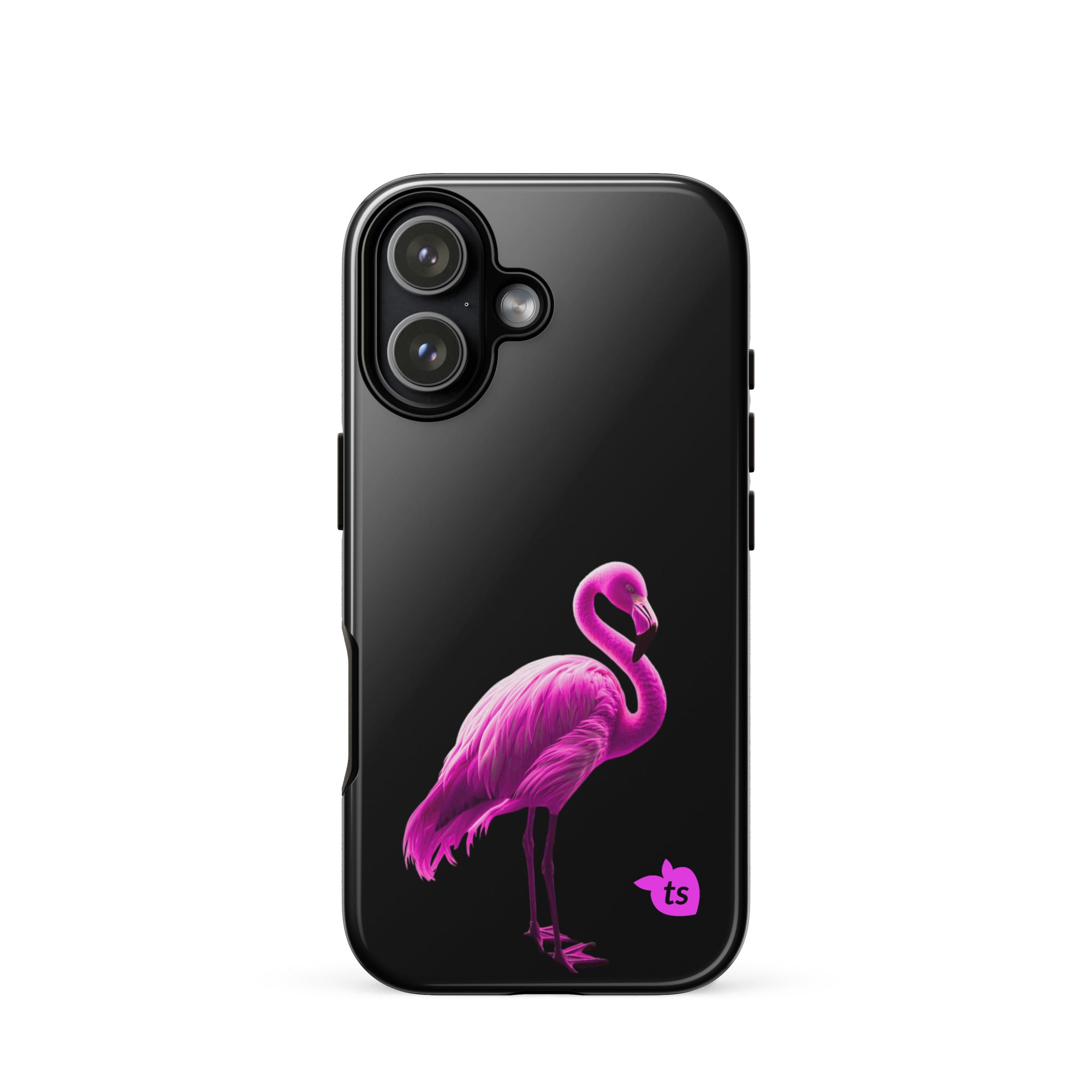 tsgabrielle® • Flamant🦩 Rose • Tough Case Compatible with iPhone® • Latest Models • iPhone 17 Gloss Black