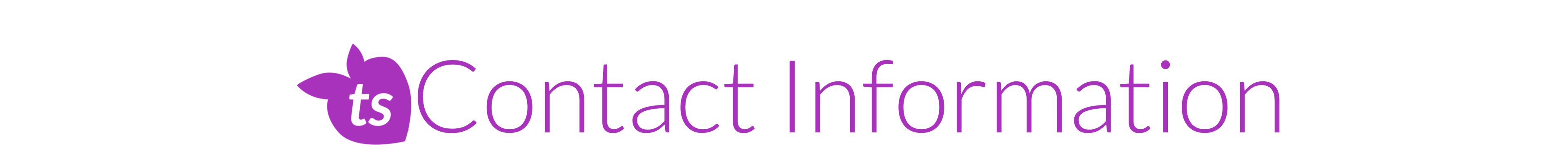 Text 'Contact Information' with a logo on a white background