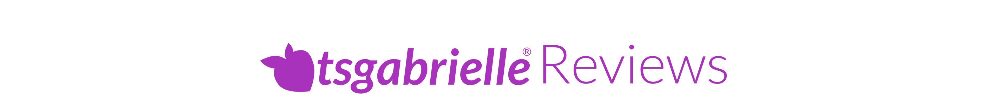 Logo with 'tsgabrielle Reviews' text in purple and pink on a white background