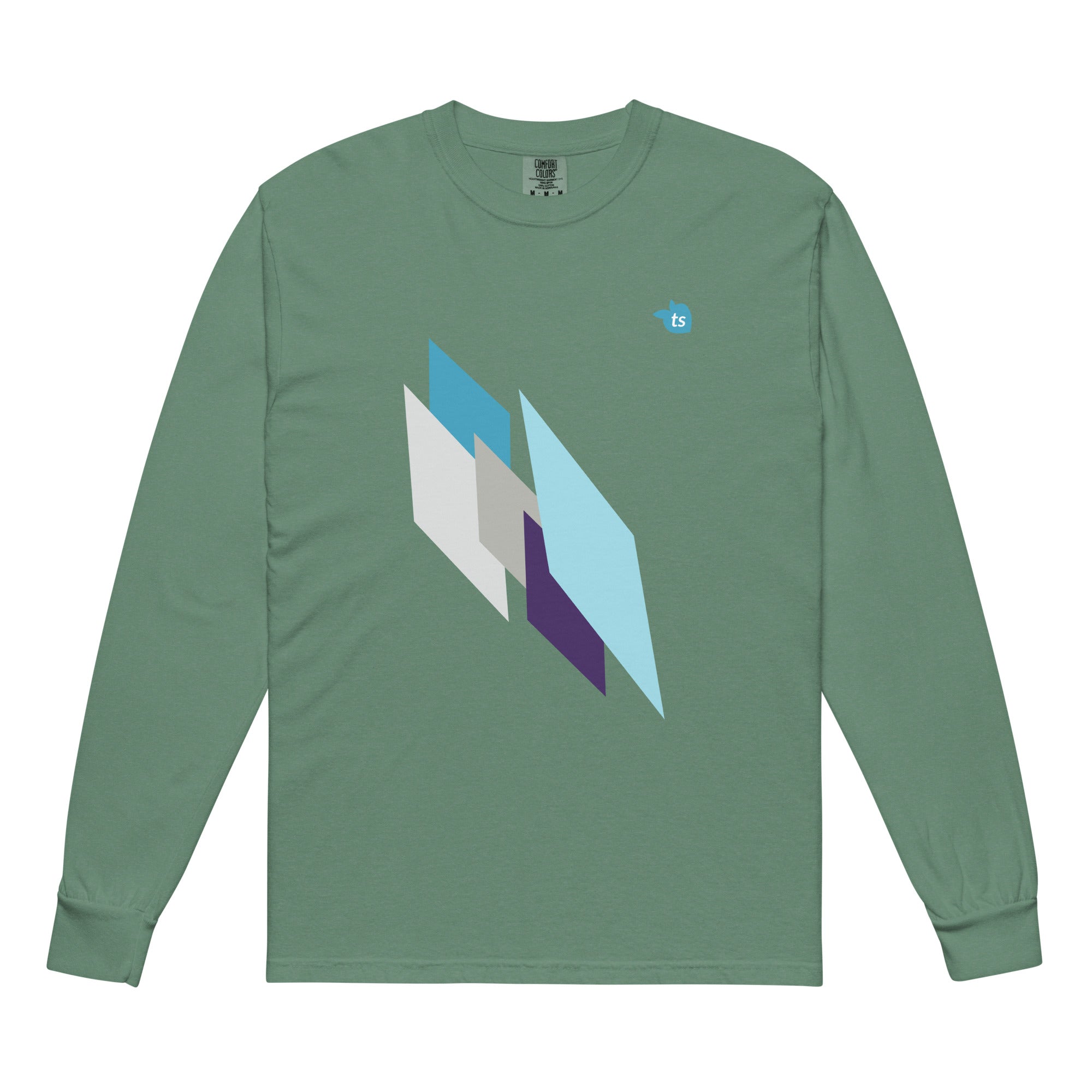 tsgabrielle® • For Him 👔• Crystal Skies • Garment-Dyed Heavyweight Long-Sleeve Shirt •