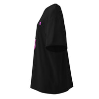 tsgabrielle® • For Him 👔 • Flamant 🦩 Rose • Oversized High Neck T-Shirt • Black • Organic Cotton •