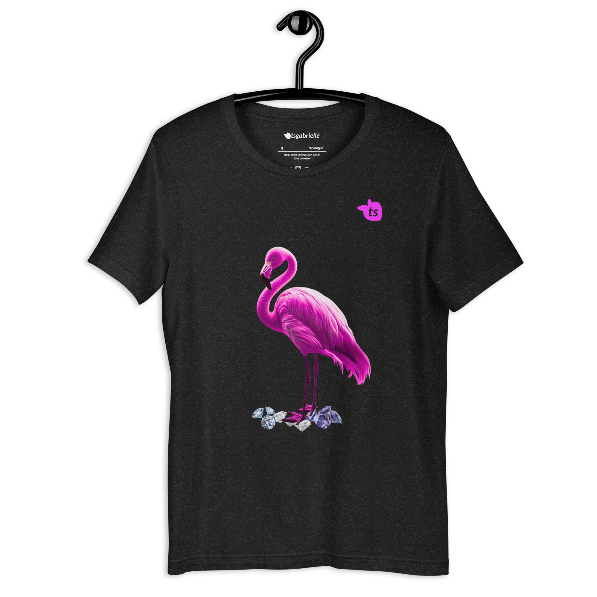 tsgabrielle® • For Him • Flamant 🦩 Rose • T-Shirt • Black •
