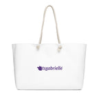 tsgabrielle® • Paris - Arc de Triomphe • Übergroße Weekender-Tasche • Weiß