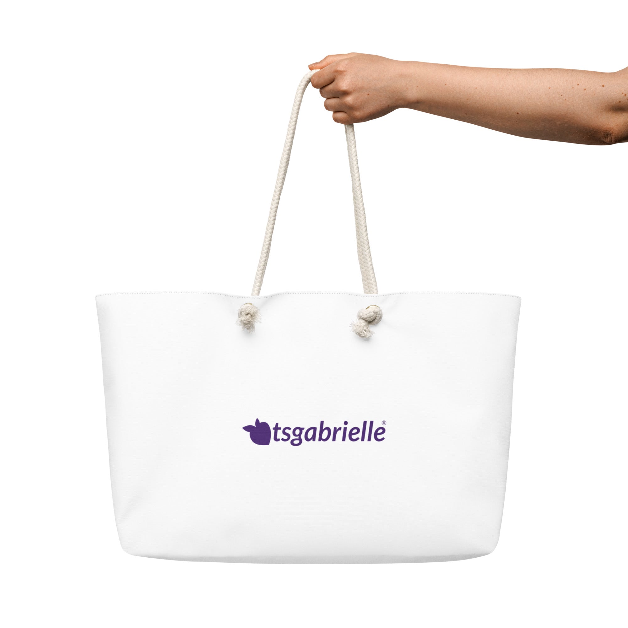 tsgabrielle® • Paris - Arc de Triomphe • Übergroße Weekender-Tasche • Weiß