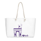 tsgabrielle® • Paris - Arc de Triomphe • Übergroße Weekender-Tasche • Weiß