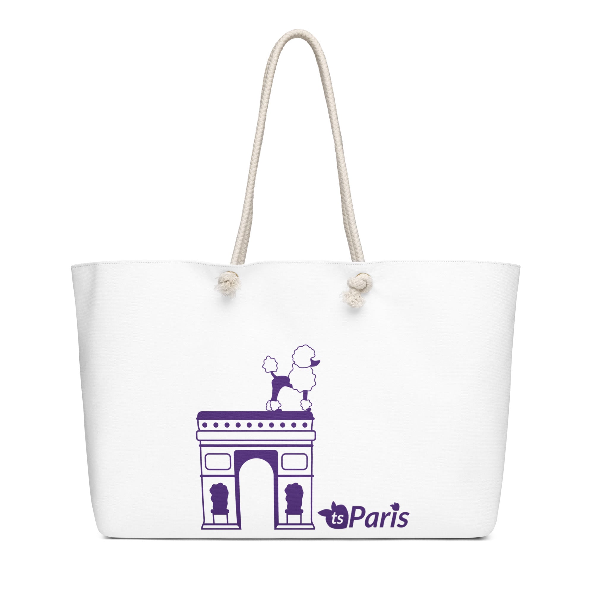 tsgabrielle® • Paris - Arc de Triomphe • Sac week-end surdimensionné • Blanc