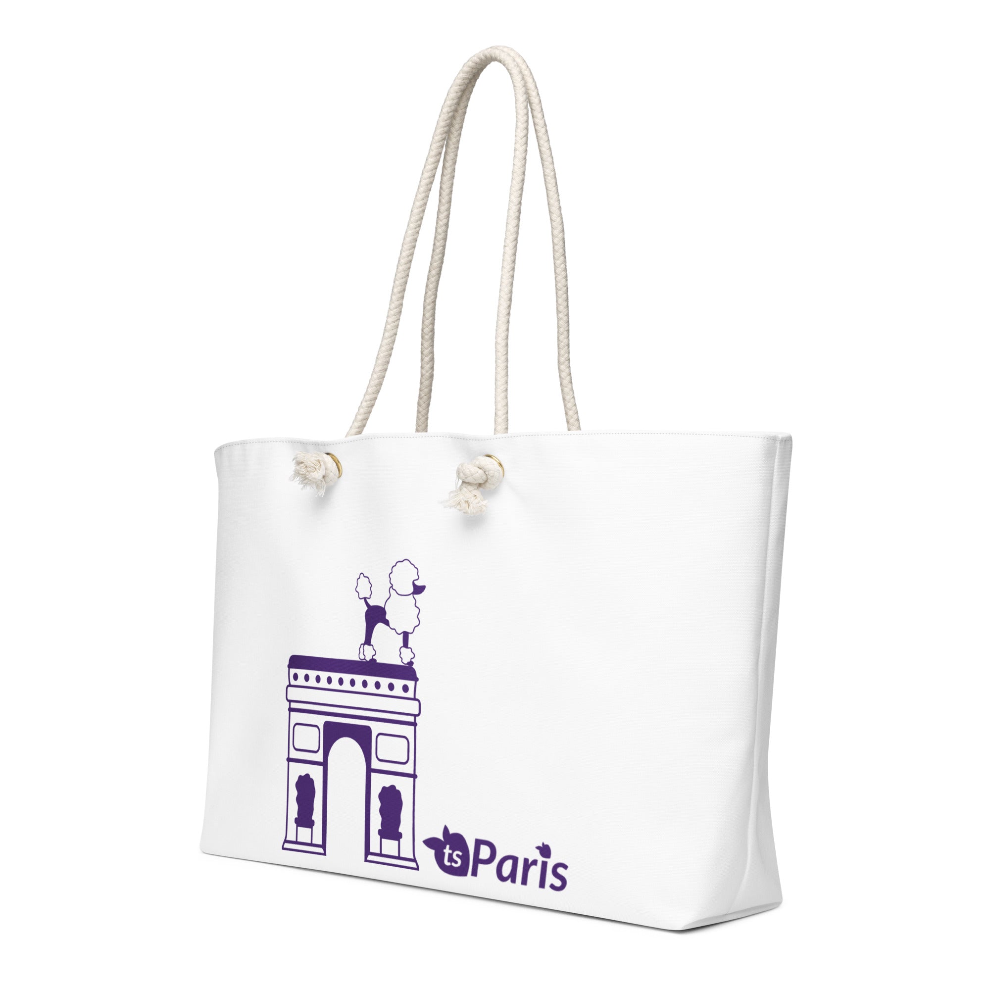 tsgabrielle® • Paris - Arc de Triomphe • Übergroße Weekender-Tasche • Weiß