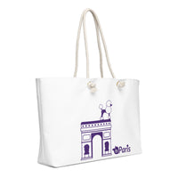tsgabrielle® • Paris - Arc de Triomphe • Sac week-end surdimensionné • Blanc