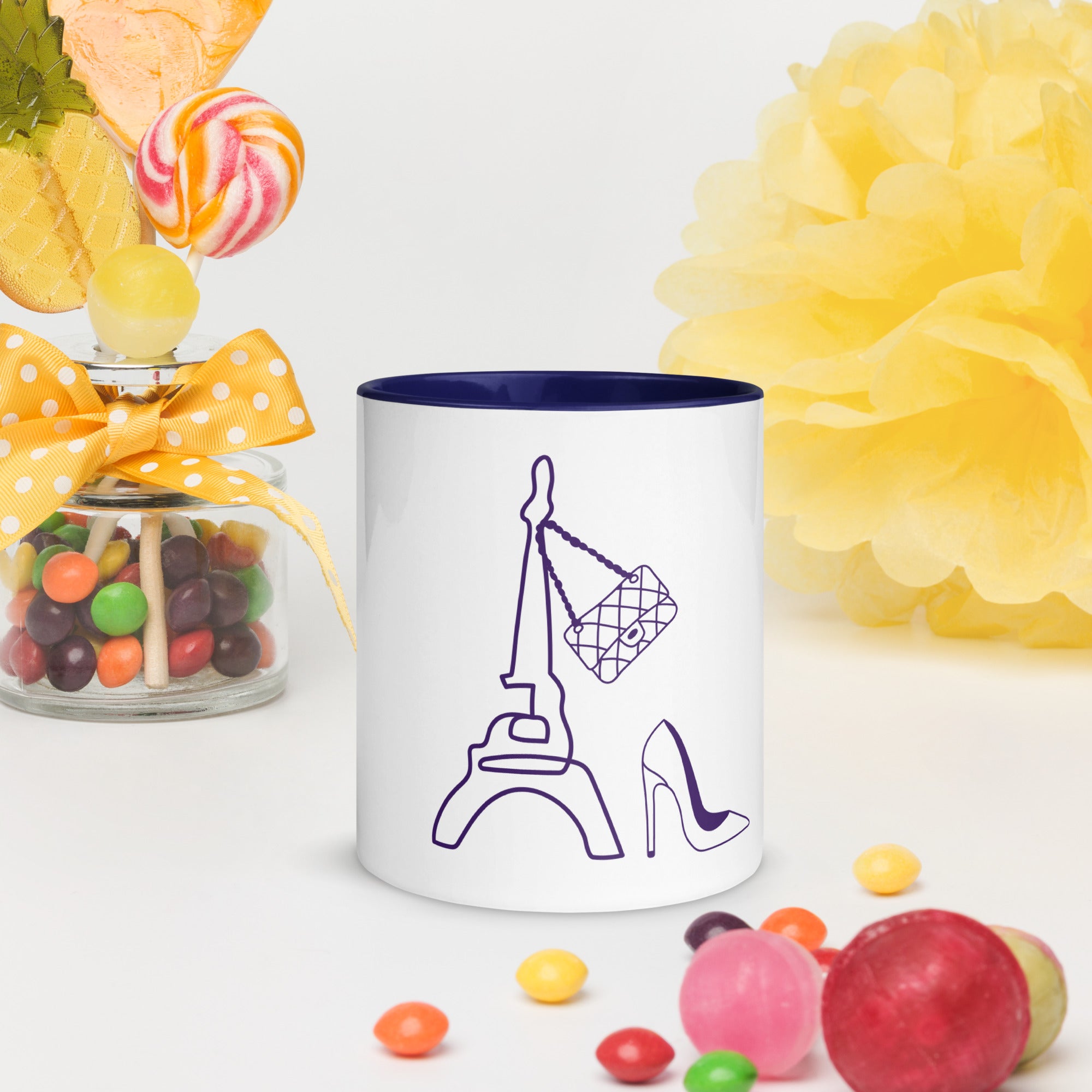 tsgabrielle® • Paris - La Tour Eiffel • Mug avec Intérieur Coloré • Céramique • 325 ml