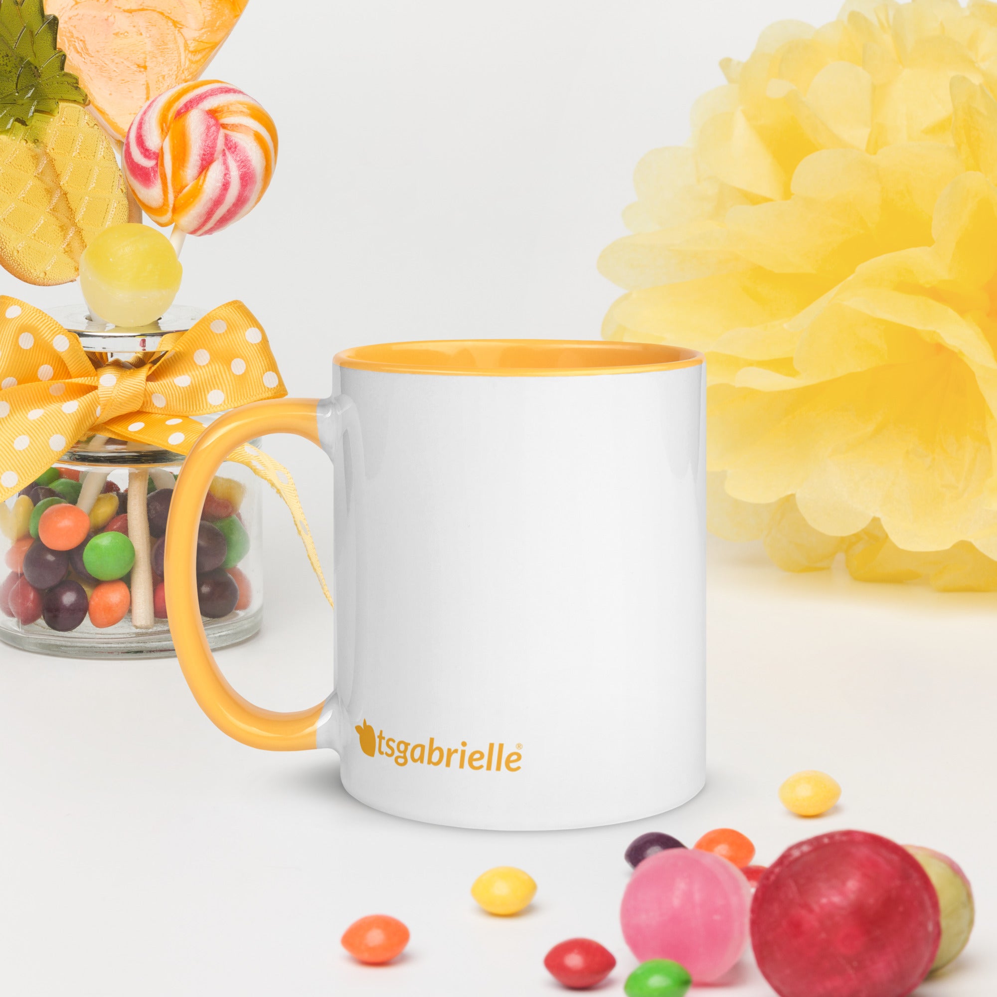 tsgabrielle® • Mug with Color Golden Yellow Inside • 11 oz •