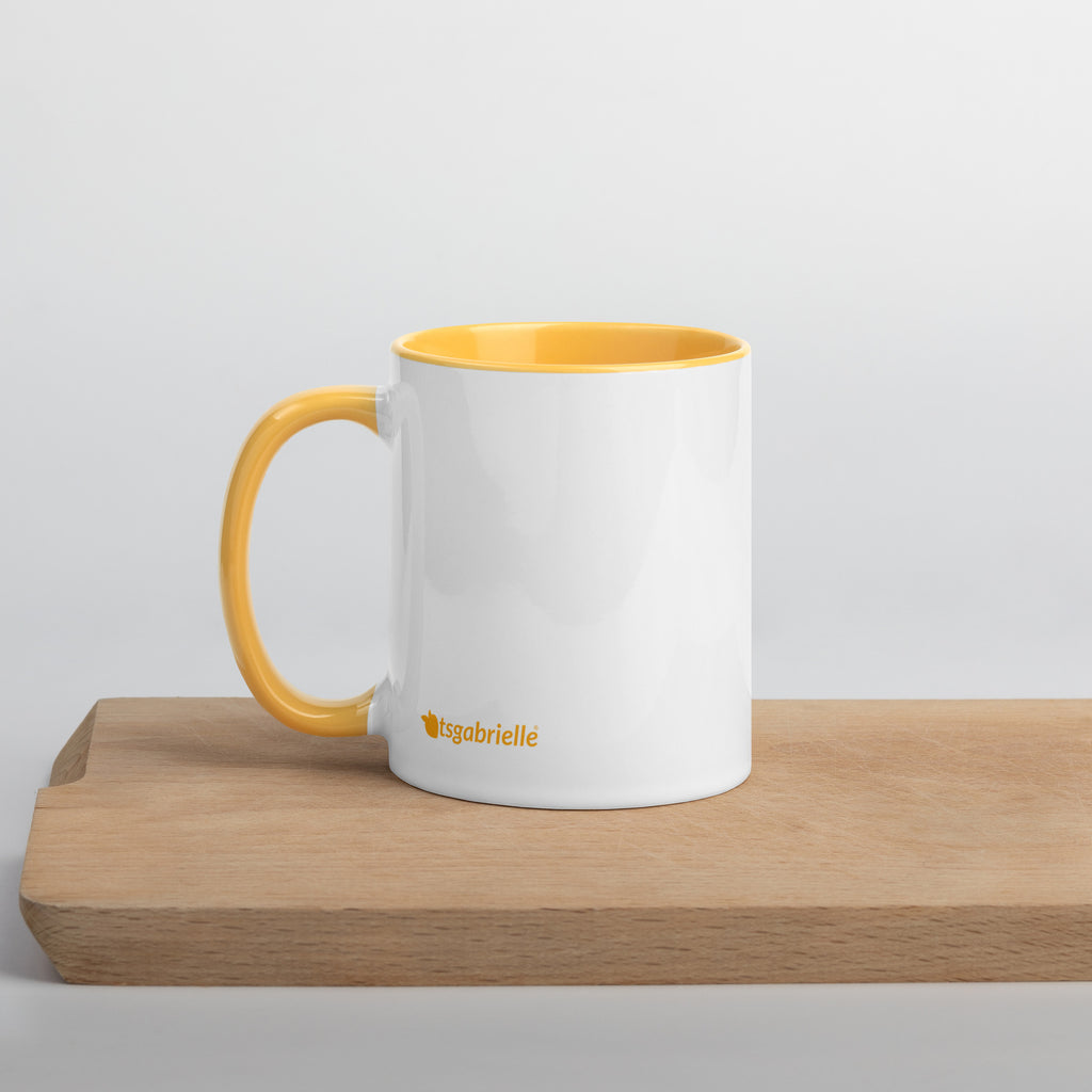 tsgabrielle • Tasse mit goldgelber Innenseite • Keramik • 325 ml