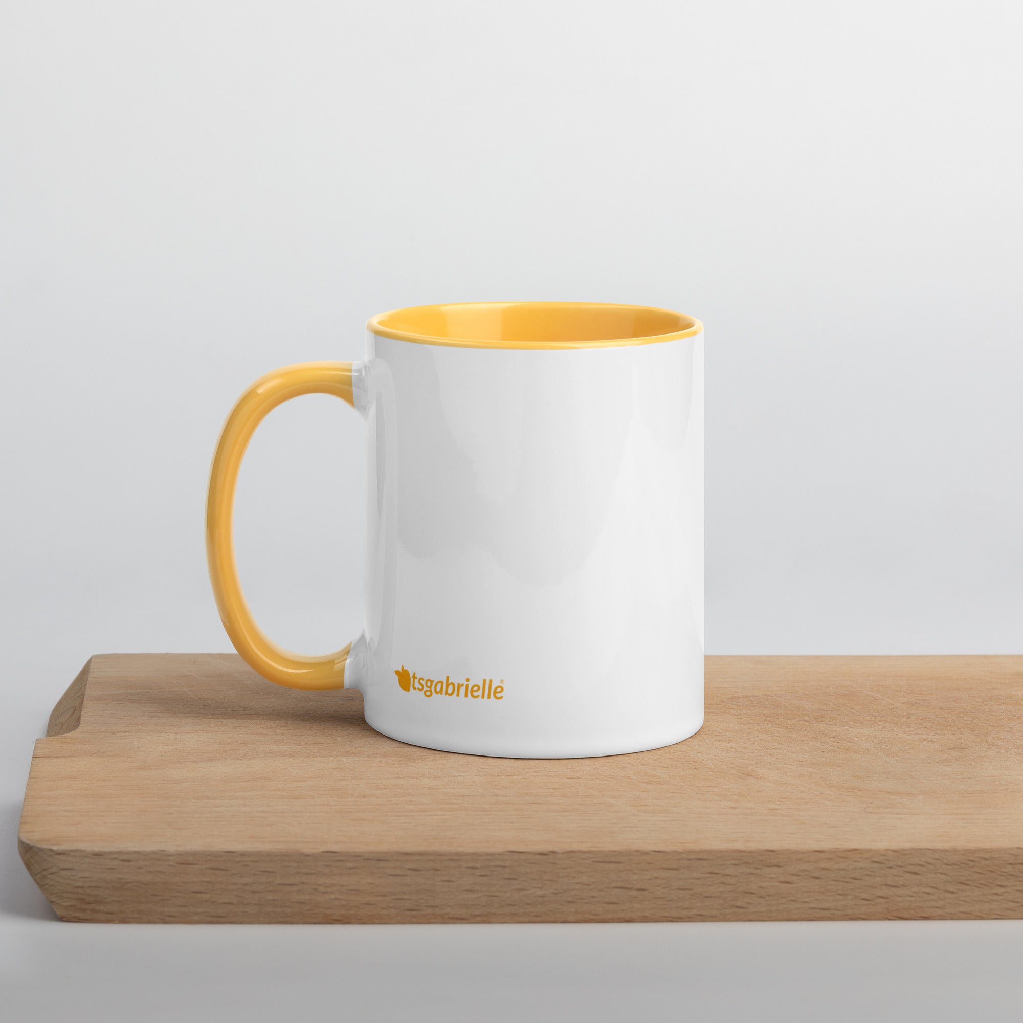 tsgabrielle® • Mug intérieur jaune doré • Céramique • 325 ml
