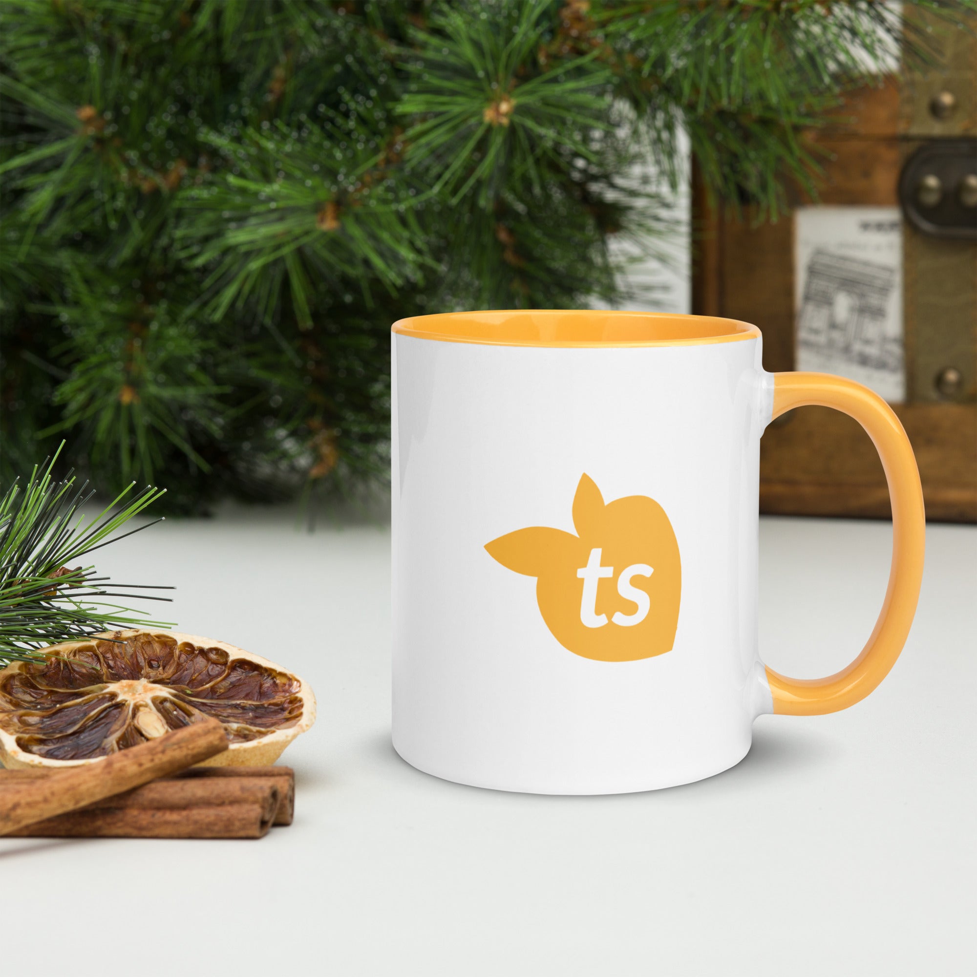 tsgabrielle® • Mug with Color Golden Yellow Inside • 11 oz •