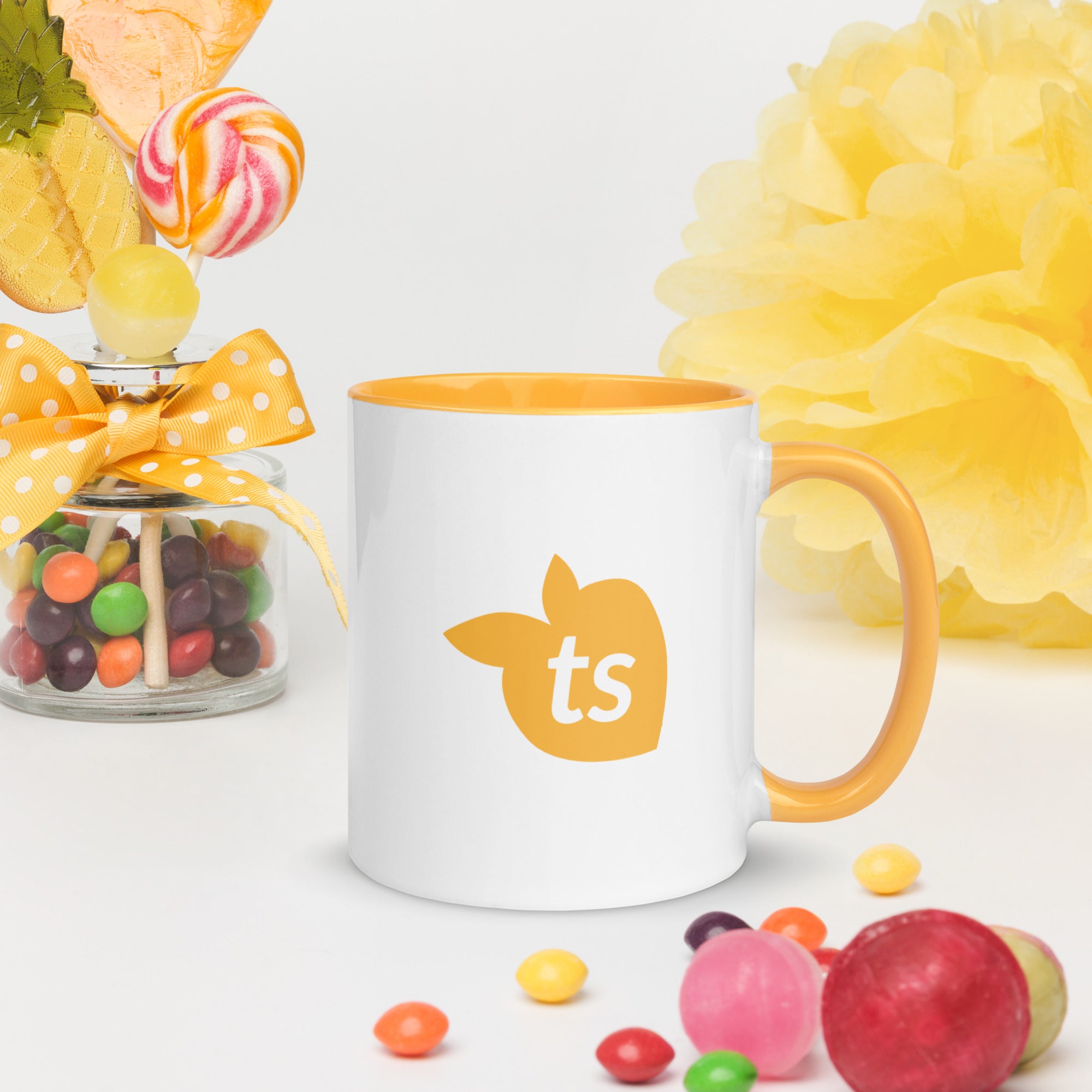 tsgabrielle® • Mug with Color Golden Yellow Inside • 11 oz •