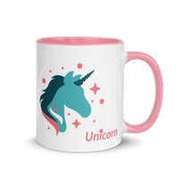 tsgabrielle® • Mug with Color Inside • 🦄 Unicorn - Seraphina • Ceramic • 11 oz • White Ceramic 11 oz