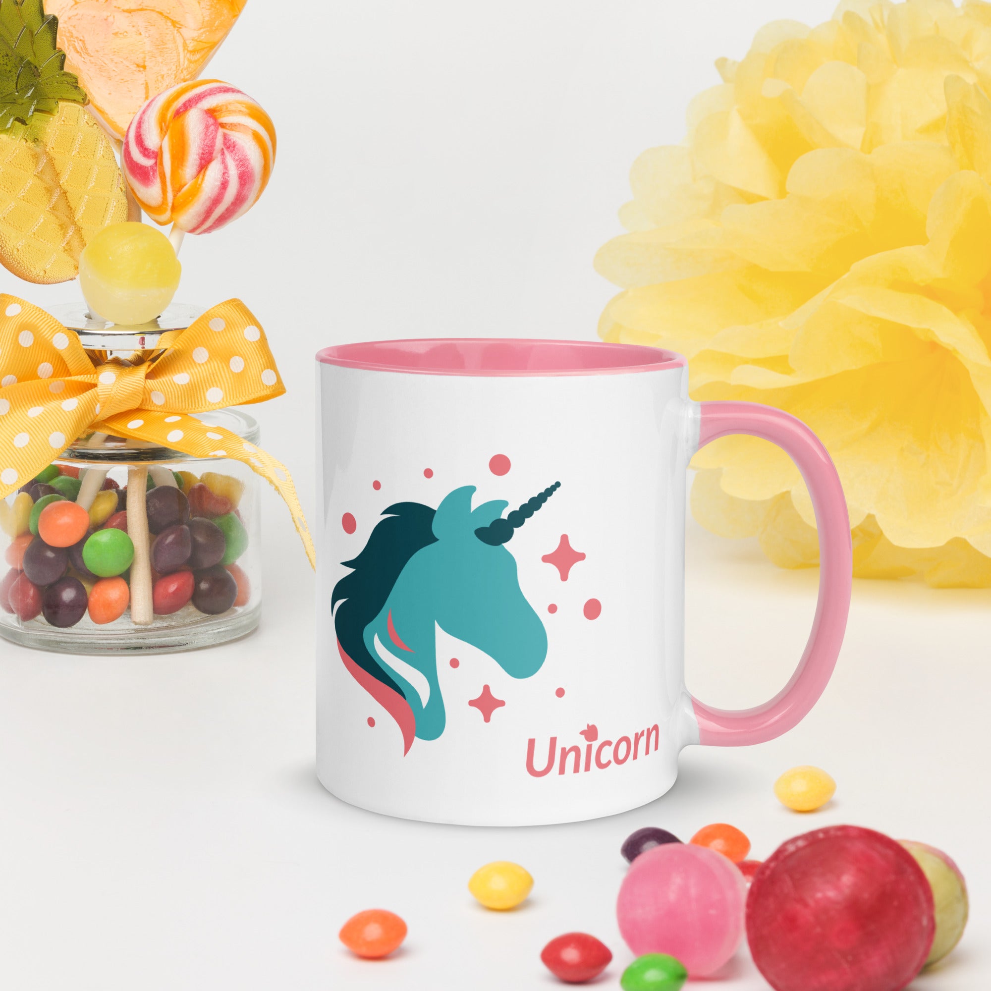 tsgabrielle® • Mug with Color Inside • 🦄 Unicorn - Seraphina • Ceramic • 11 oz •