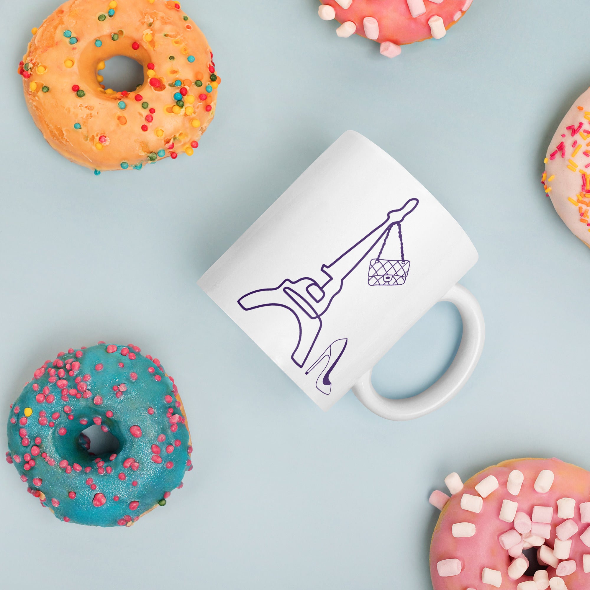 tsgabrielle® • Paris - La Tour Eiffel • Glänzende Tasse • Weiß • Keramik • 325 ml