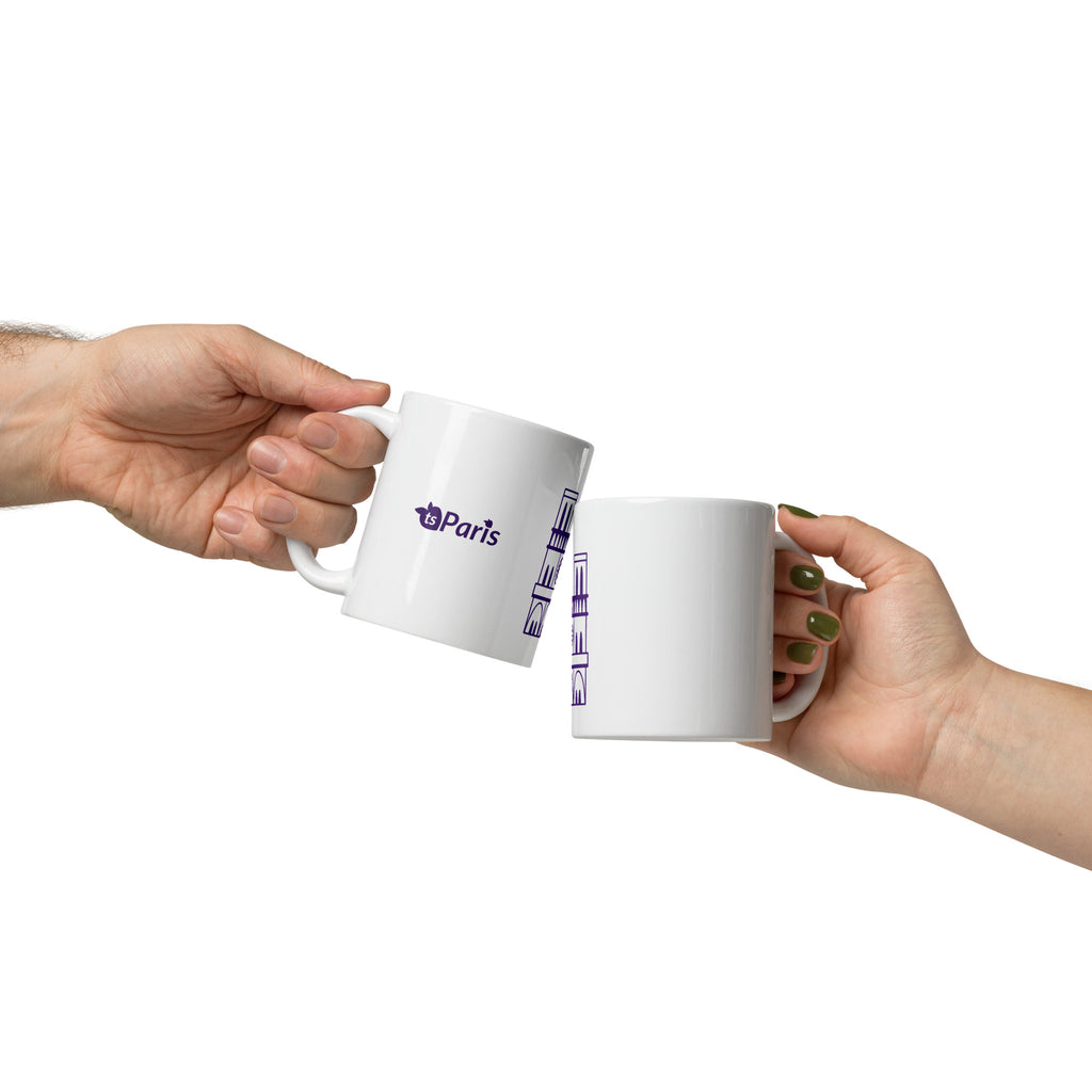 tsgabrielle® • Paris - Kathedrale Notre-Dame • Glänzende Tasse • Weiß
