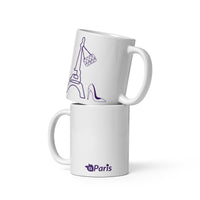 tsgabrielle® • Paris - La Tour Eiffel • Glänzende Tasse • Weiß • Keramik • 325 ml