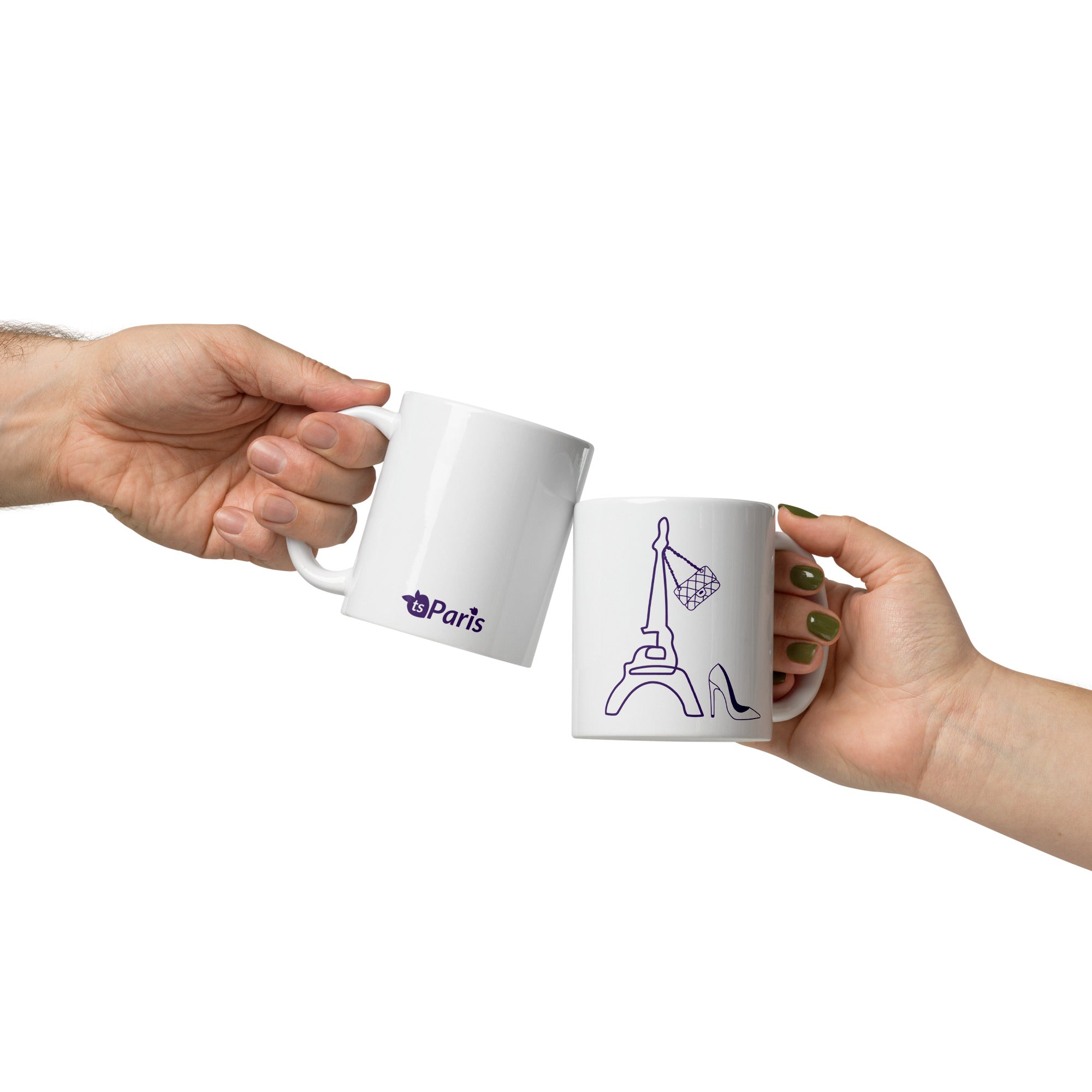tsgabrielle® • Paris - La Tour Eiffel • Glänzende Tasse • Weiß • Keramik • 325 ml