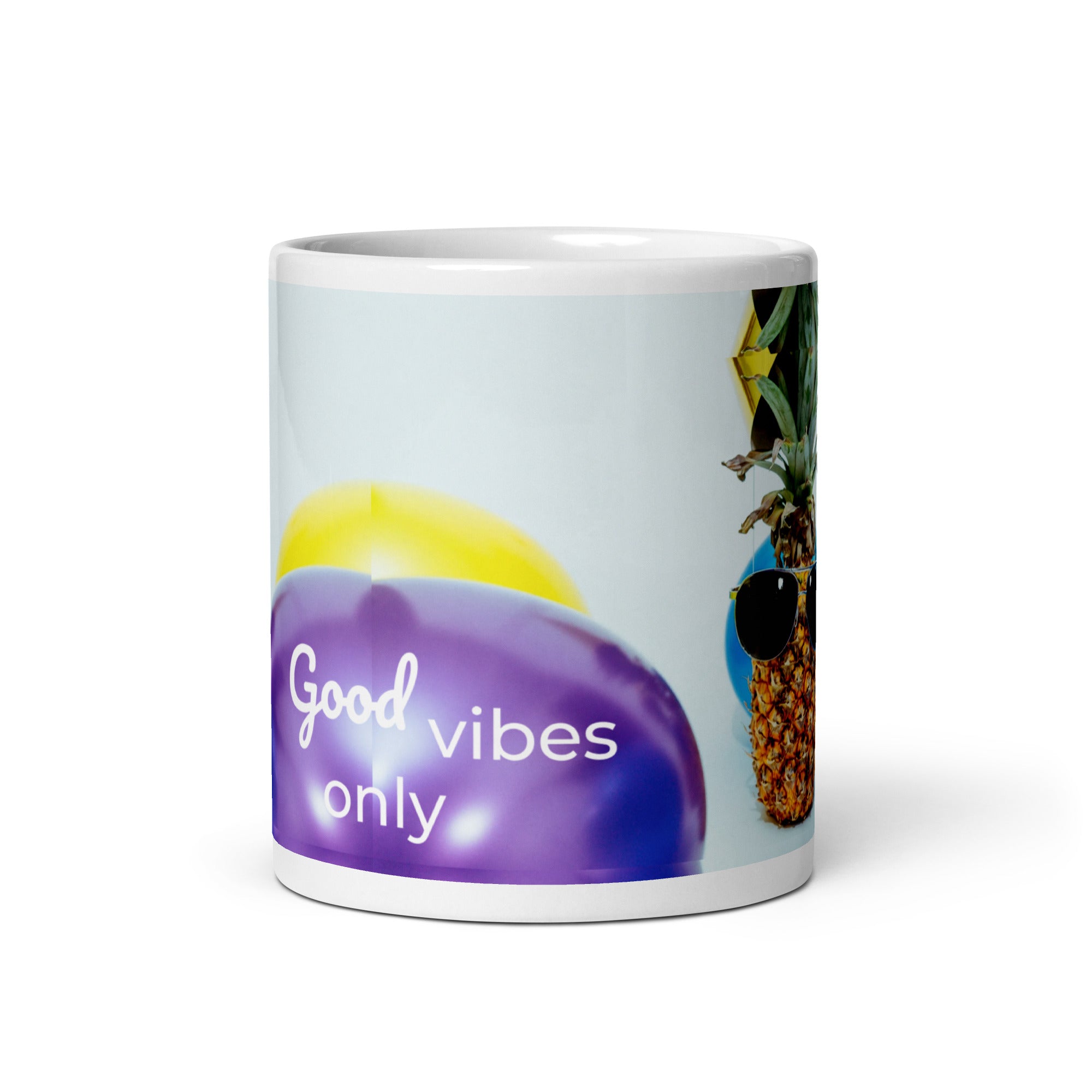 tsgabrielle® • Good Vibes Only • Glänzende Tasse • ​​Schwarz • Keramik • 3 Größen