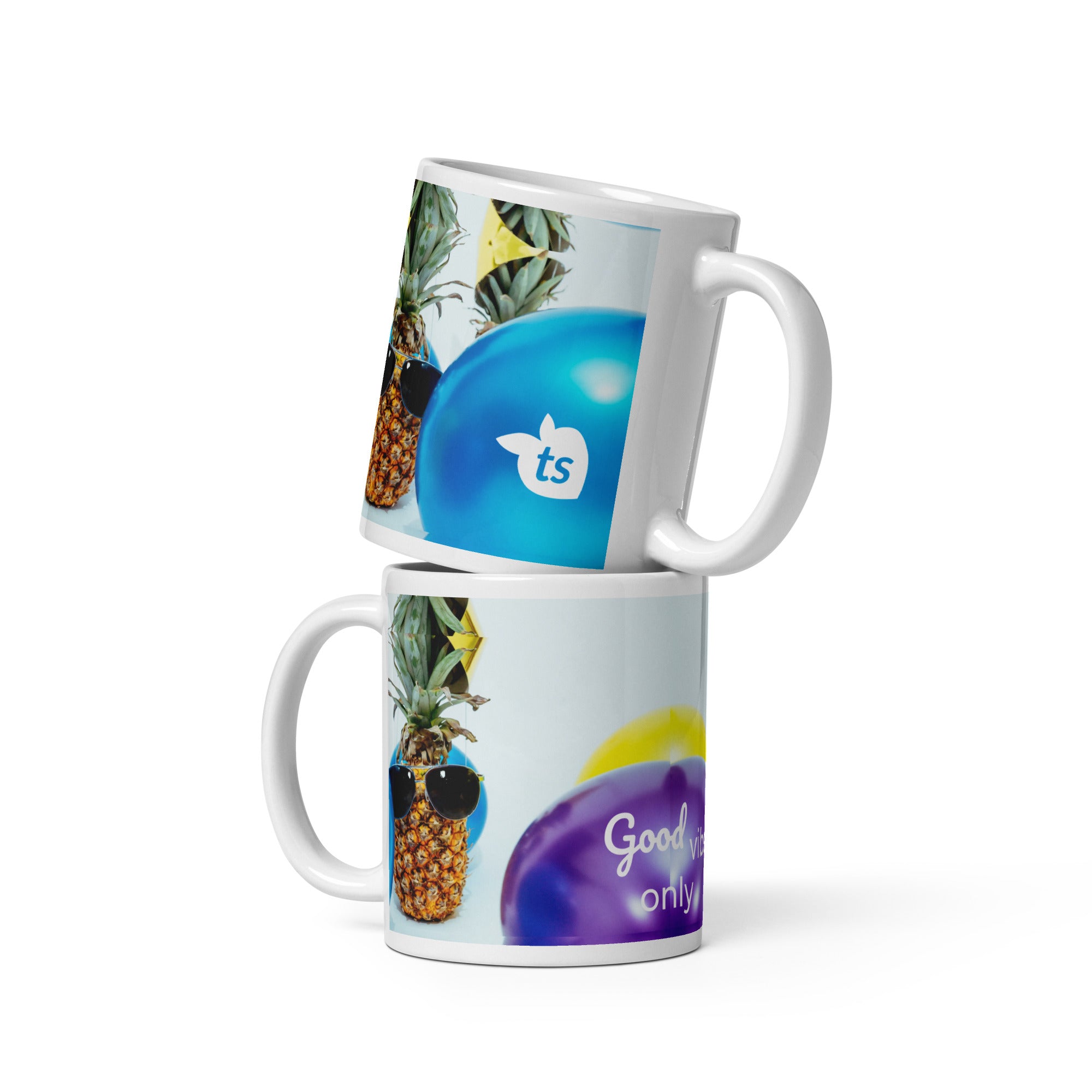 tsgabrielle® • Good Vibes Only • Glänzende Tasse • ​​Schwarz • Keramik • 3 Größen