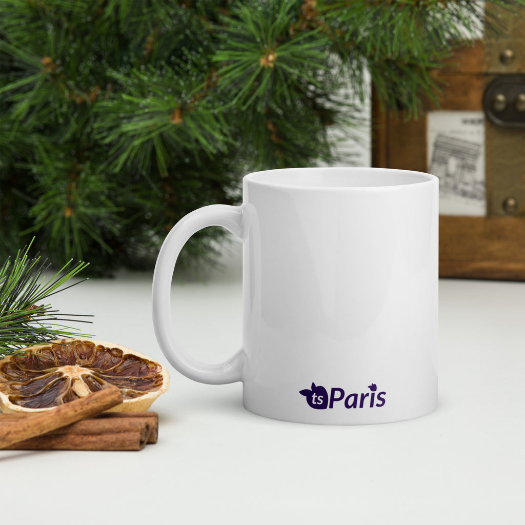 tsgabrielle® • Paris - La Tour Eiffel • Glänzende Tasse • Weiß • Keramik • 325 ml