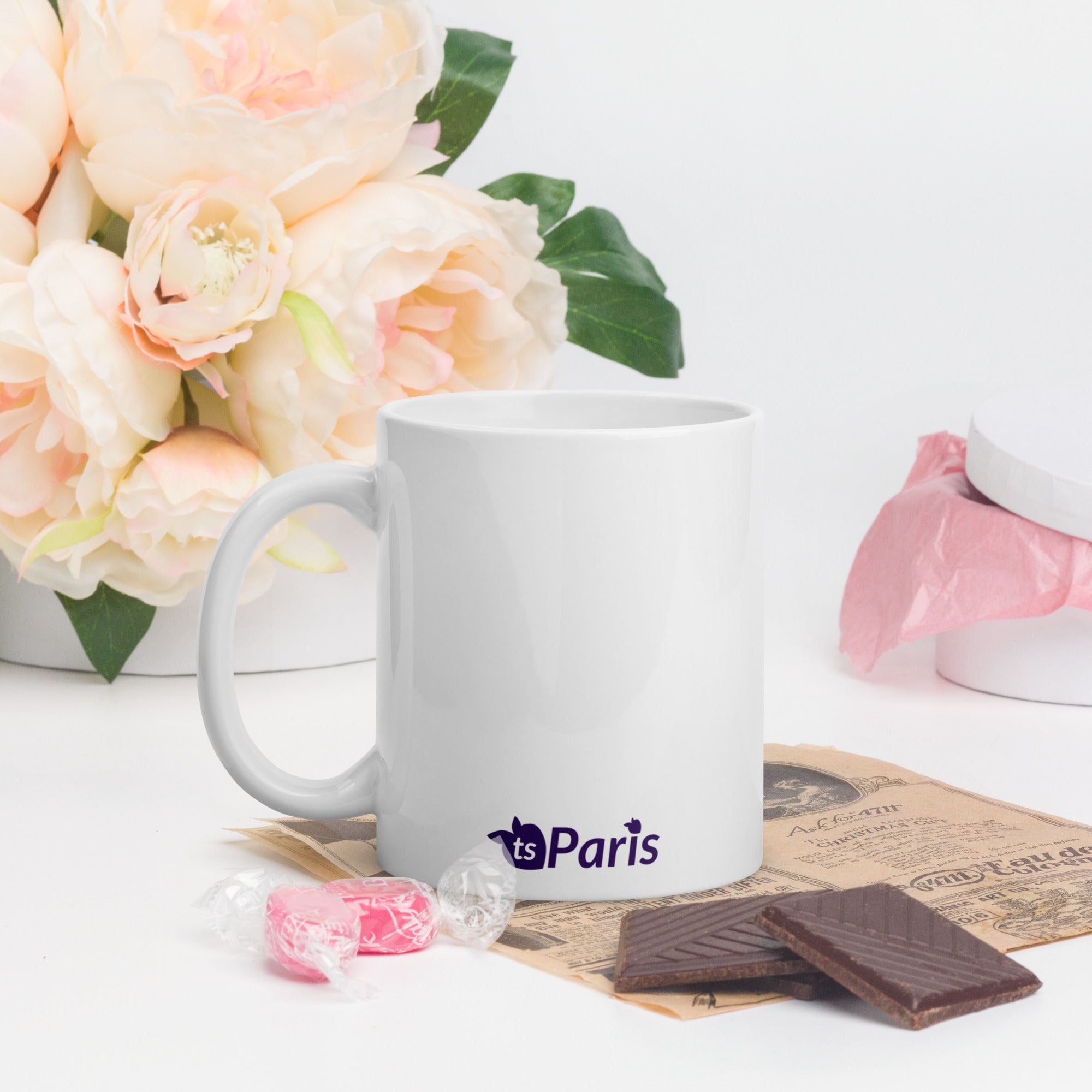 tsgabrielle® • Paris - La Tour Eiffel • Glänzende Tasse • Weiß • Keramik • 325 ml