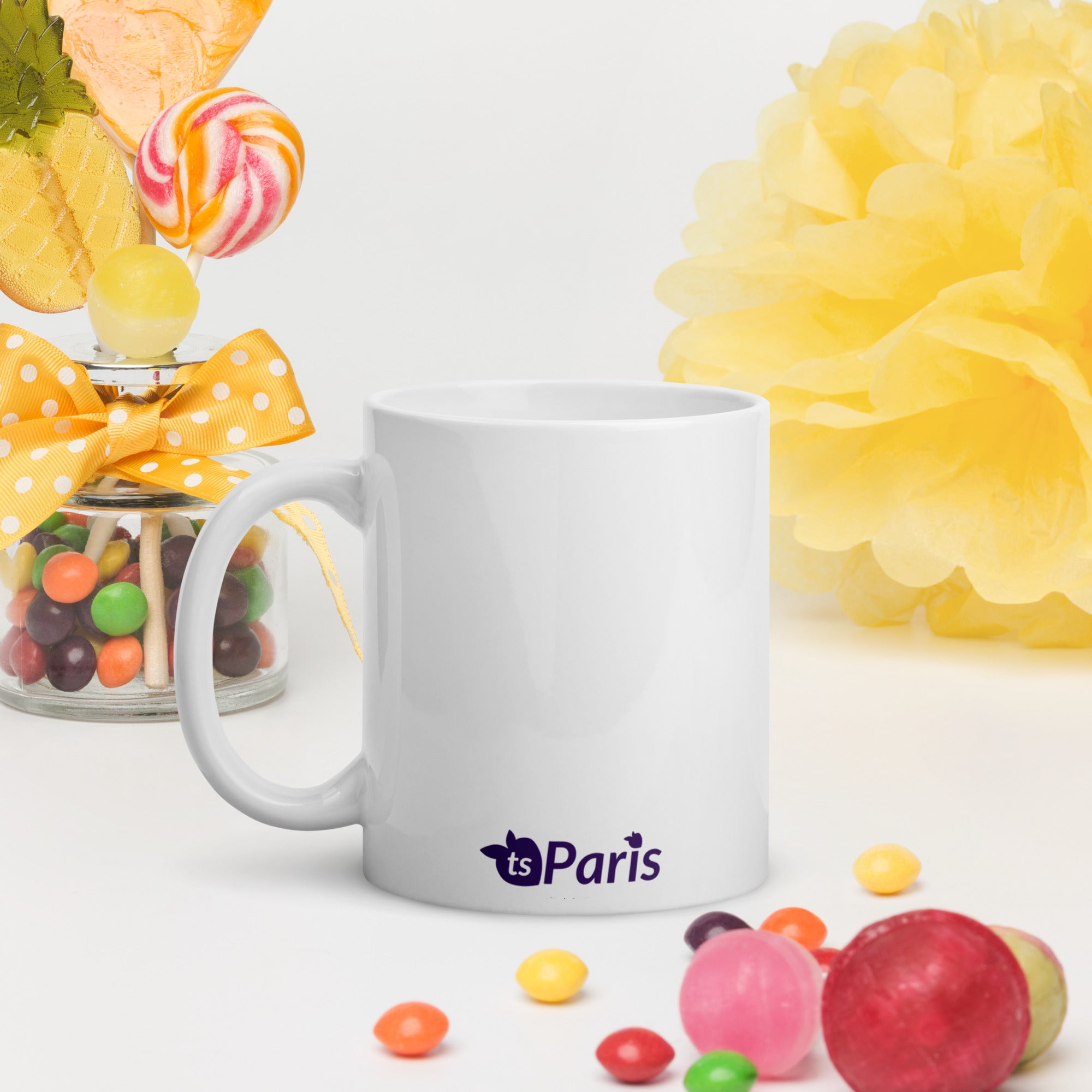 tsgabrielle® • Paris - La Tour Eiffel • Glänzende Tasse • Weiß • Keramik • 325 ml