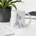 tsgabrielle® • Paris - La Tour Eiffel • Glänzende Tasse • Weiß • Keramik • 325 ml