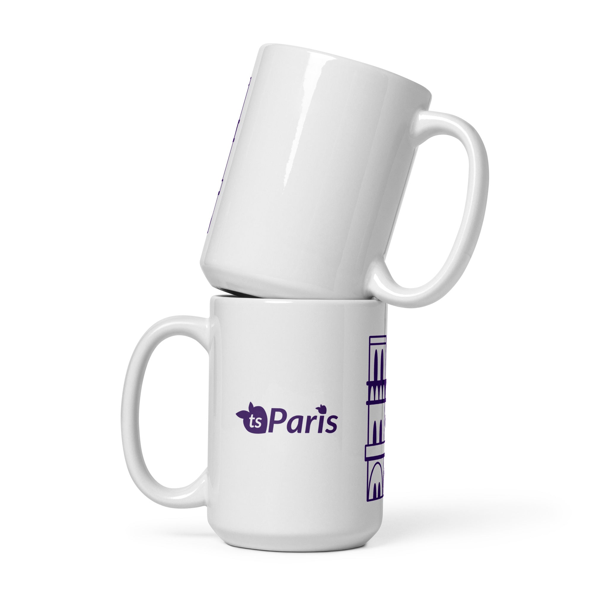 tsgabrielle® • Paris - Kathedrale Notre-Dame • Glänzende Tasse • Weiß