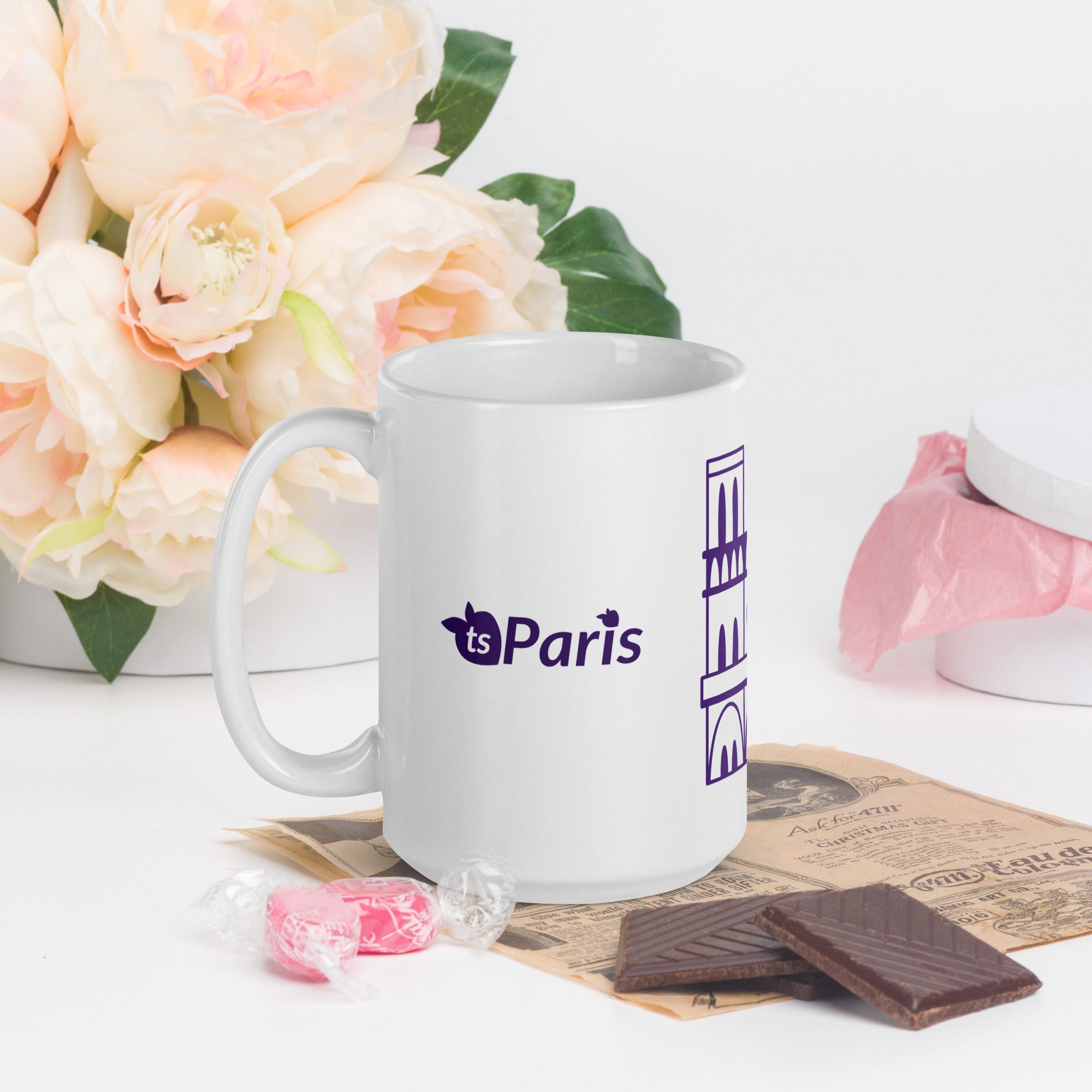 tsgabrielle® • Paris - Kathedrale Notre-Dame • Glänzende Tasse • Weiß