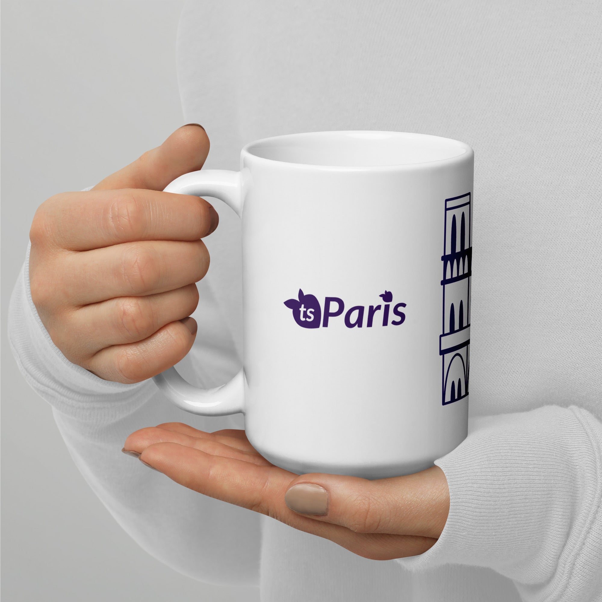tsgabrielle® • Paris - Kathedrale Notre-Dame • Glänzende Tasse • Weiß