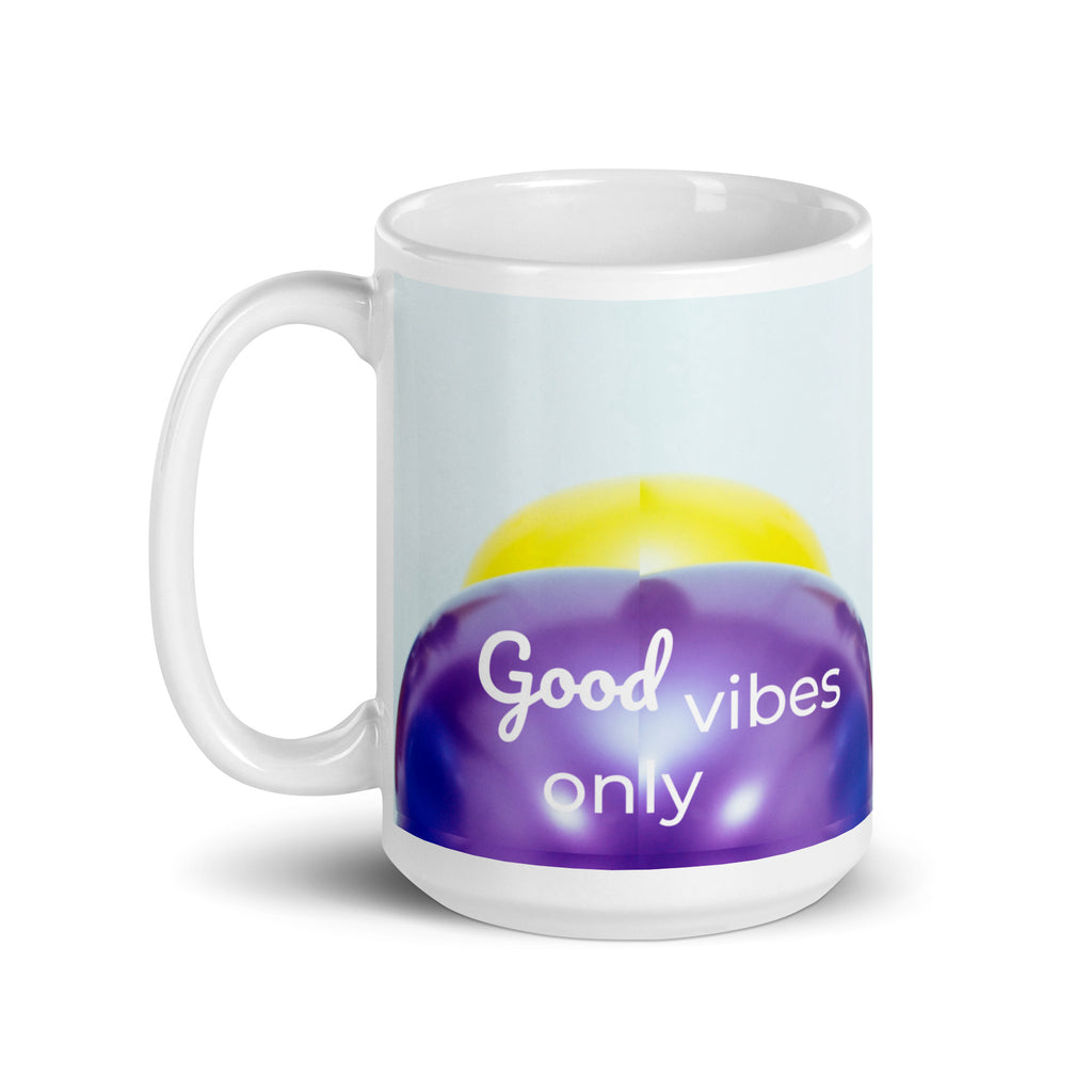 tsgabrielle® • Good Vibes Only • Glänzende Tasse • ​​Schwarz • Keramik • 3 Größen