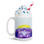 tsgabrielle® • Good Vibes Only • Glänzende Tasse • ​​Schwarz • Keramik • 3 Größen