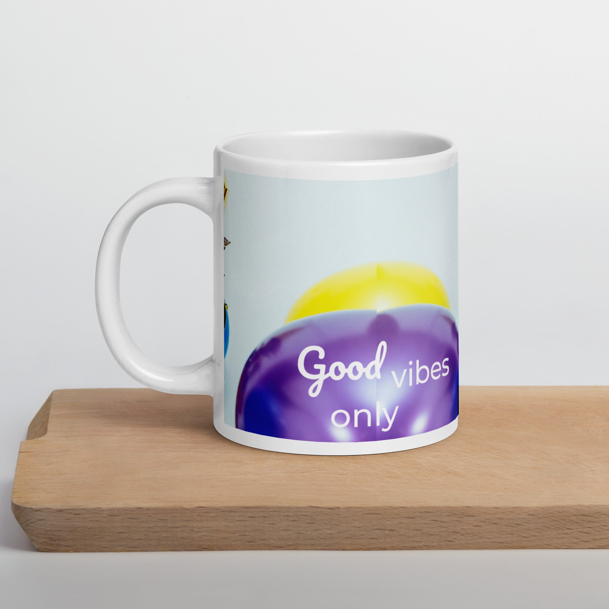 tsgabrielle® • Good Vibes Only • Glänzende Tasse • ​​Schwarz • Keramik • 3 Größen