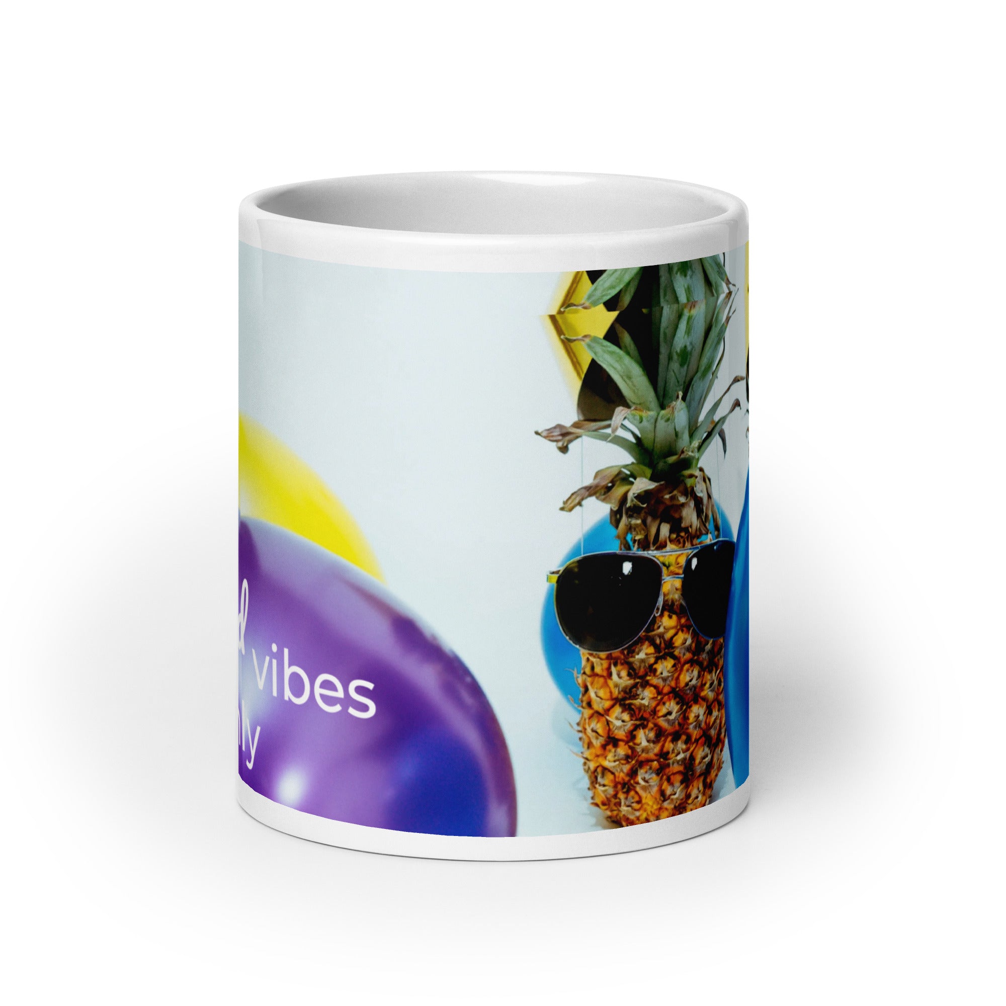 tsgabrielle® • Good Vibes Only • Glänzende Tasse • ​​Schwarz • Keramik • 3 Größen