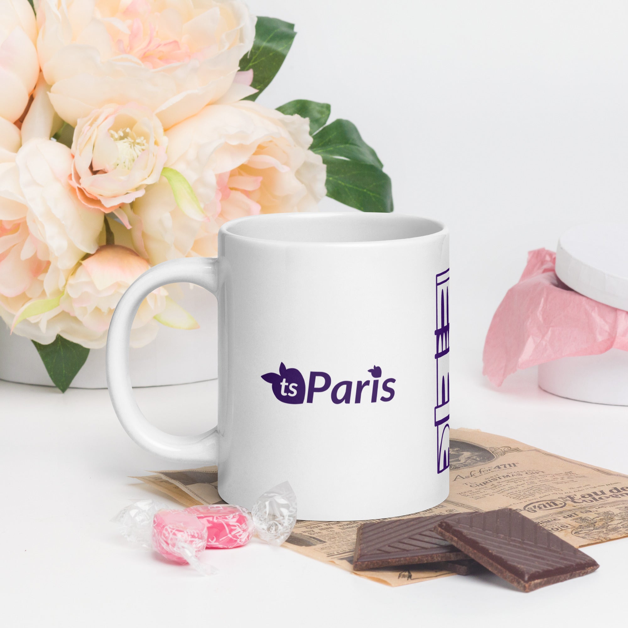 tsgabrielle® • Paris - Kathedrale Notre-Dame • Glänzende Tasse • Weiß