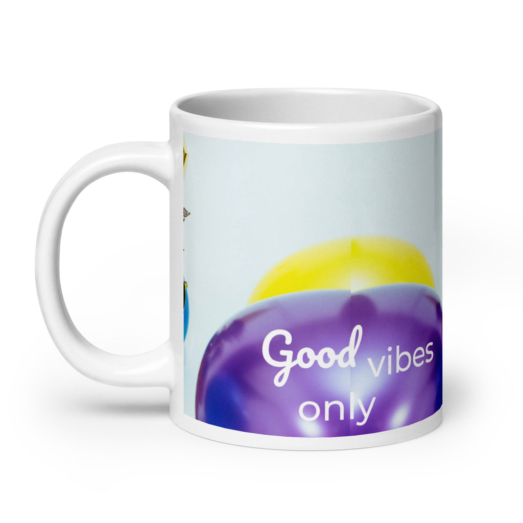 tsgabrielle® • Good Vibes Only • Glänzende Tasse • ​​Schwarz • Keramik • 3 Größen