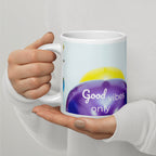 tsgabrielle® • Good Vibes Only • Glänzende Tasse • ​​Schwarz • Keramik • 3 Größen